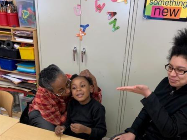 Counting with mom & grandma!